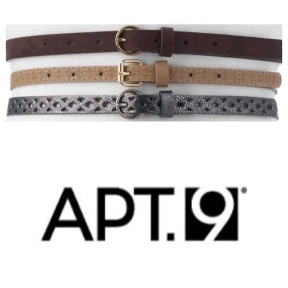 New* Apt. 9 Three for 1 Skinny‎ Belts